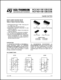 datasheet for HCC4011BF by SGS-Thomson Microelectronics