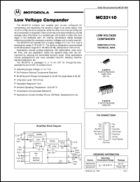 datasheet for MC33110P by Motorola