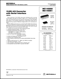 datasheet for MC145050P by Motorola