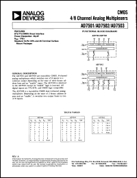 datasheet for AD7503KN by Analog Devices