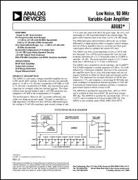datasheet for AD603AR-REEL by Analog Devices