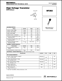 datasheet for BF393ZL1 by ON Semiconductor