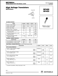 datasheet for BF420RL1 by ON Semiconductor