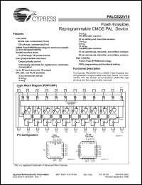 datasheet for PALCE22V10-25PI by Cypress Semiconductor