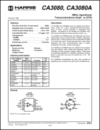 datasheet for CA3080M by Harris Semiconductor