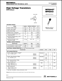 datasheet for MPSA43 by ON Semiconductor