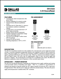 datasheet for DS1233A-15 by Dallas Semiconductor