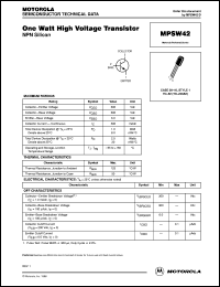 datasheet for MPSW42 by ON Semiconductor