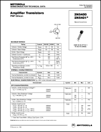 datasheet for 2N5400RLRA by ON Semiconductor