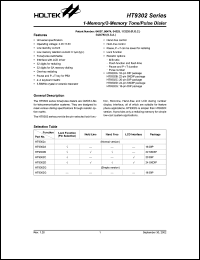 datasheet for HT9302A by Holtek Semiconductor Inc.