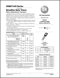 datasheet for 2N6071A by ON Semiconductor