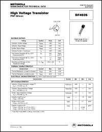 datasheet for BF493SRL1 by ON Semiconductor