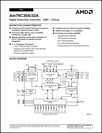 datasheet for AM79C32AJC by AMD (Advanced Micro Devices)