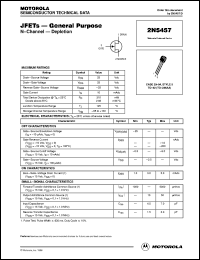 datasheet for 2N5457 by ON Semiconductor