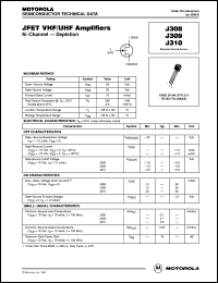 datasheet for J308 by ON Semiconductor