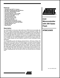 datasheet for AT89C55WD-24PC by ATMEL Corporation