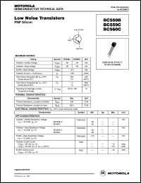 datasheet for BC560C by ON Semiconductor