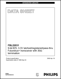 datasheet for FBL22031BB by Philips Semiconductors
