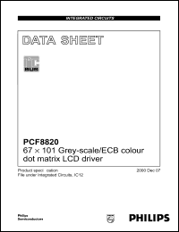 datasheet for PCF8820U by Philips Semiconductors