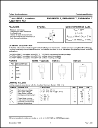 datasheet for PHB44N06LT by Philips Semiconductors