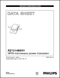 datasheet for RZ1214B65Y by Philips Semiconductors