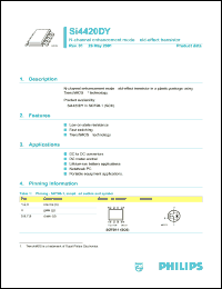 datasheet for SI4420DY by Philips Semiconductors