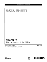 datasheet for TDA7021T by Philips Semiconductors