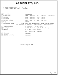 datasheet for AGM2416A-REFBW-T by 