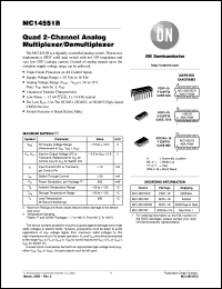 datasheet for MC14551BCP by ON Semiconductor