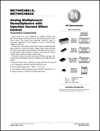 datasheet for MC74HC4851AD by ON Semiconductor
