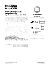 datasheet for MC74VHC4051D by ON Semiconductor