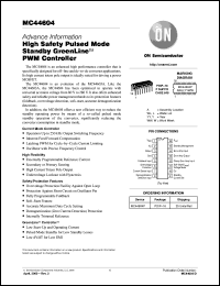 datasheet for MC44604P by ON Semiconductor