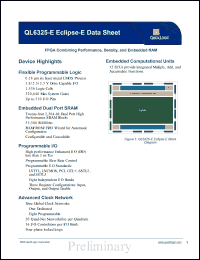 datasheet for QL6325-E-6PS484C by 