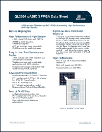 datasheet for QL3004-3PL68C by 