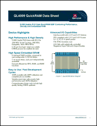 datasheet for QL4009-3PL68M by 