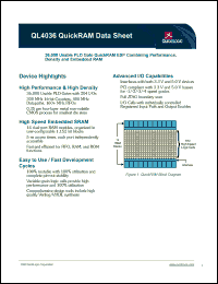 datasheet for QL4036-0CF208I by 