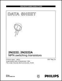 datasheet for 2N2222 by Philips Semiconductors