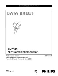 datasheet for 2N2369 by Philips Semiconductors