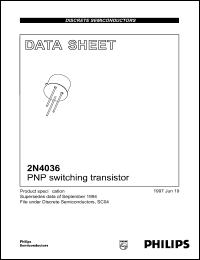 datasheet for 2N4036 by Philips Semiconductors