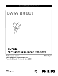 datasheet for 2N2484 by Philips Semiconductors