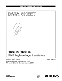 datasheet for 2N5415 by Philips Semiconductors