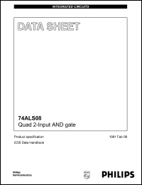 datasheet for 74ALS08N by Philips Semiconductors