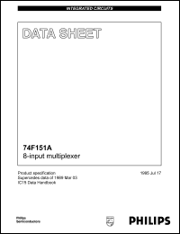 datasheet for N74F151AD by Philips Semiconductors