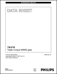 datasheet for 74LV10DB by Philips Semiconductors