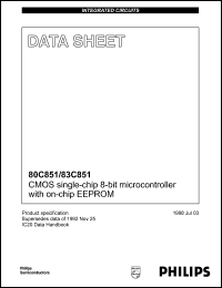 datasheet for S80C851-6A44 by Philips Semiconductors