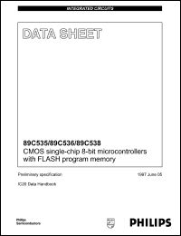 datasheet for P89C535NBAA by Philips Semiconductors