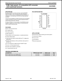 datasheet for ADC0820CNEN by Philips Semiconductors