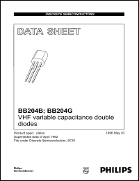 datasheet for BB204B by Philips Semiconductors