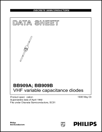 datasheet for BB909A by Philips Semiconductors