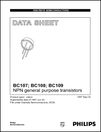 datasheet for BC107 by Philips Semiconductors